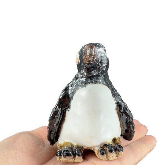 Studio Art Pottery Penguin Bird Figure Stoneware Figurine Hand Made Vintage - Picture 11 of 11